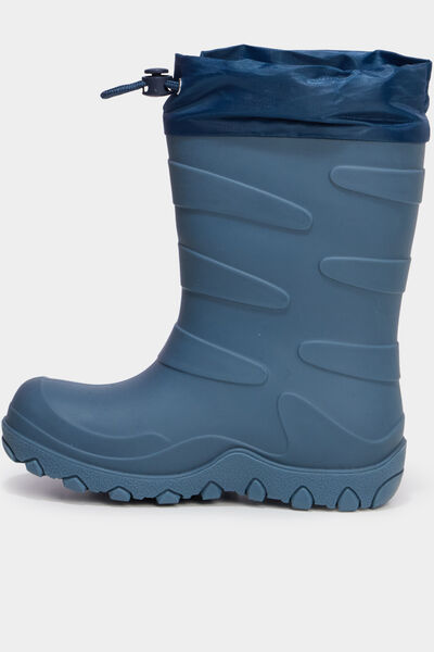 Bottes de pluie doubl&eacute;es bleu gar&ccedil;on