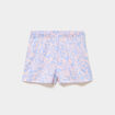 Bas de pyjama short coton bleu femme