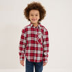 Chemise 1 poche manches longues coton rouge gar&ccedil;on