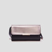Sac pochette avec rabat métallisé couleur or femme