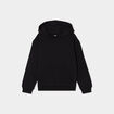 Sweat &agrave; capuche hoodie relax molleton noir fille