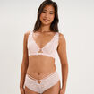 Soutien-gorge foulard dentelle rose clair femme
