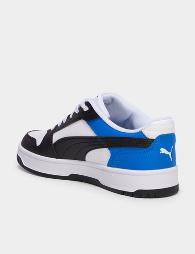Baskets &agrave; lacets Puma Rebound bleu electrique gar&ccedil;on