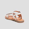 Sandales en cuir blanc fille