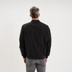 Blouson col teddy d&eacute;perlant noir homme