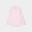 Chemise manches longues 1 poche coton rose clair femme