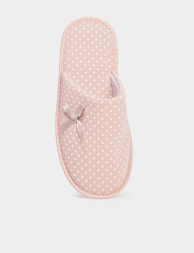 Chaussons mules rose femme