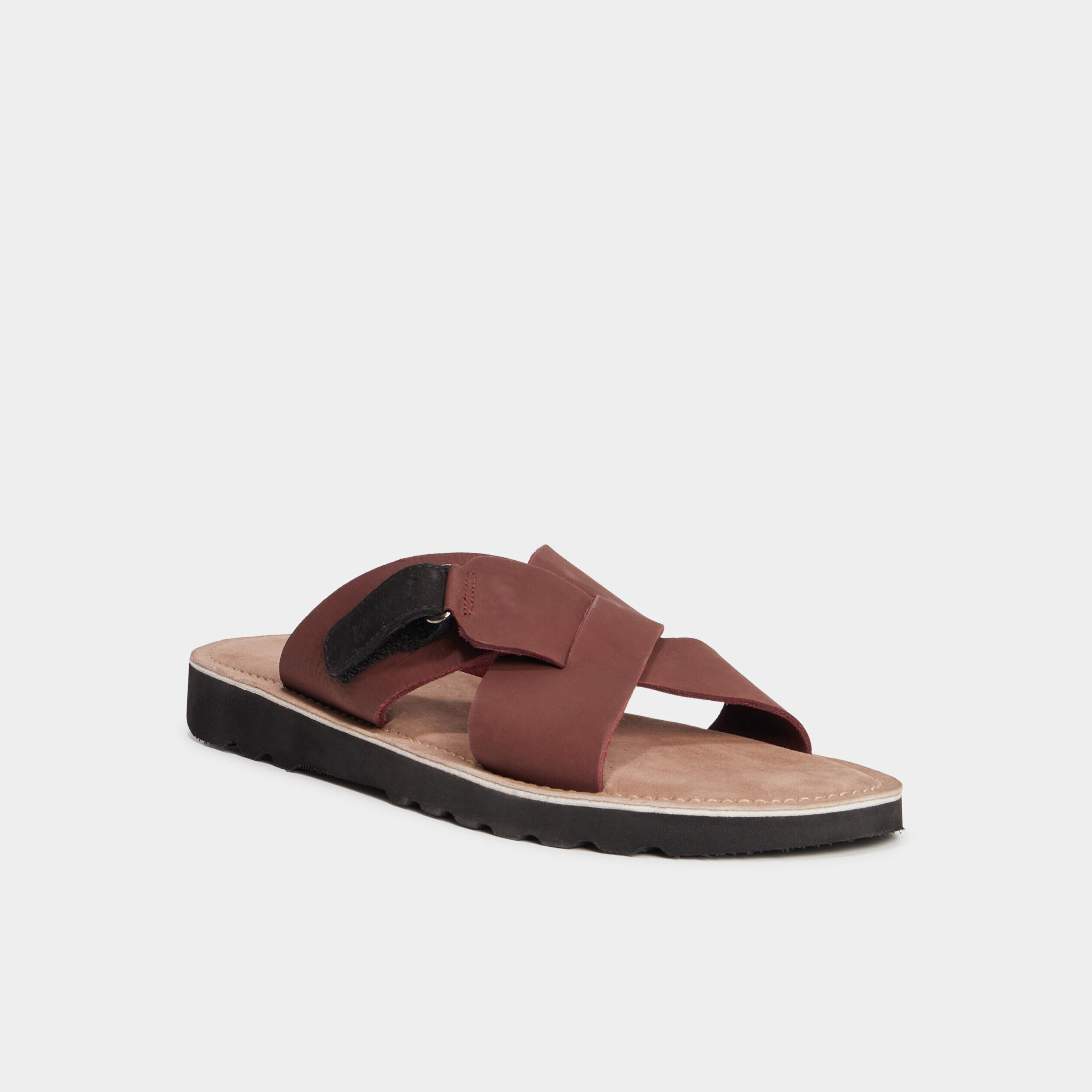 Sandales en cuir Kickers Kicknotr marron homme