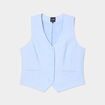 Veston sans manches bleu ciel femme