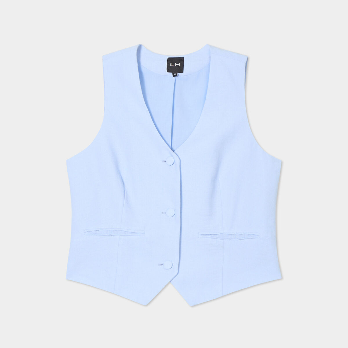 Veston sans manches bleu ciel femme