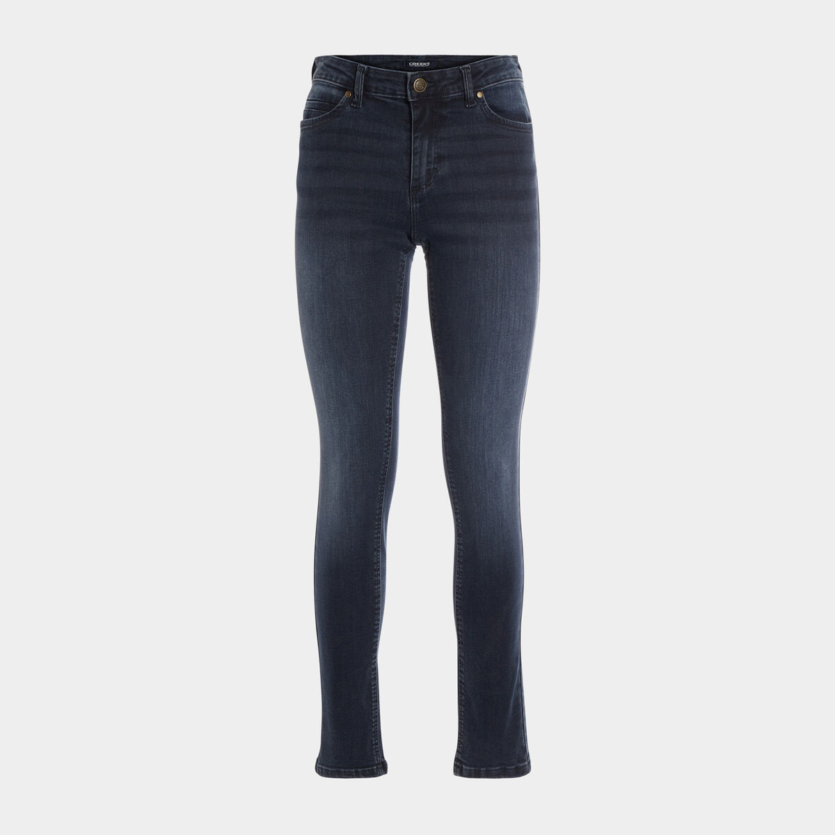 Jeans standard coupe regular Creeks denim blue black femme