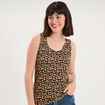 D&eacute;bardeur coton bretelles larges beige femme