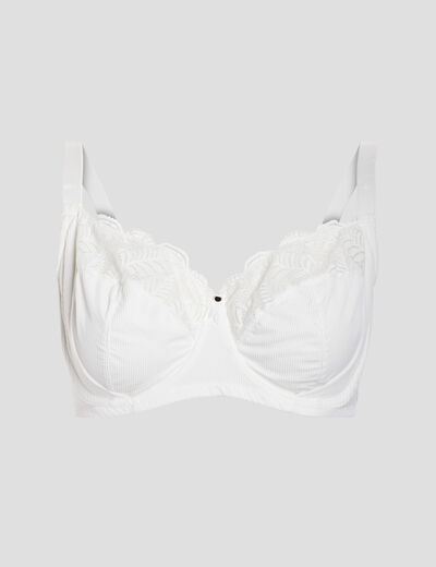 Soutien-gorge emboîtant microfibre blanc femme grande taille
