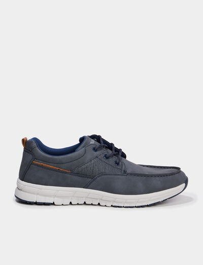 Chaussures &agrave; lacets bateau bleu homme