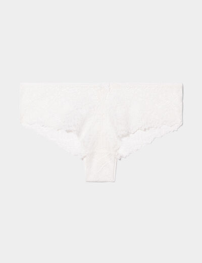Shorty en dentelle blanc femme