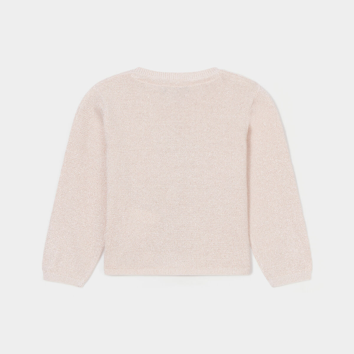Gilet fils métallisés Creeks rose clair bébé fille