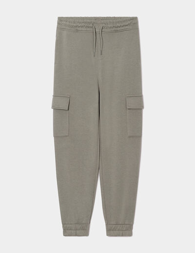 Pantalon de jogging cargo vert kaki garçon