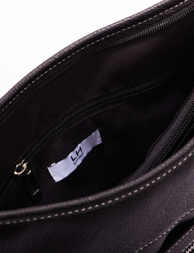 Sac cabas à bandoulière noir femme