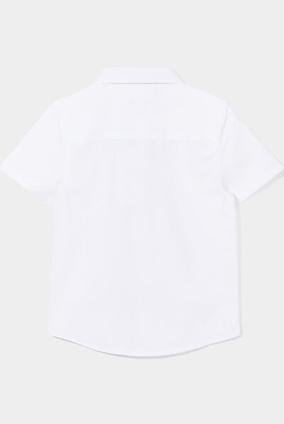Chemise manches courtes blanc garçon