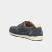 Chaussures bateau en cuir bleu homme