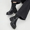 Bottines matelassées noir femme