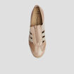 Derbies zippées pied large sable femme