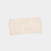 Bandeau tricot&eacute; &agrave; torsades sable femme