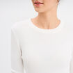 Pull c&ocirc;tel&eacute; manches longues Creeks blanc femme