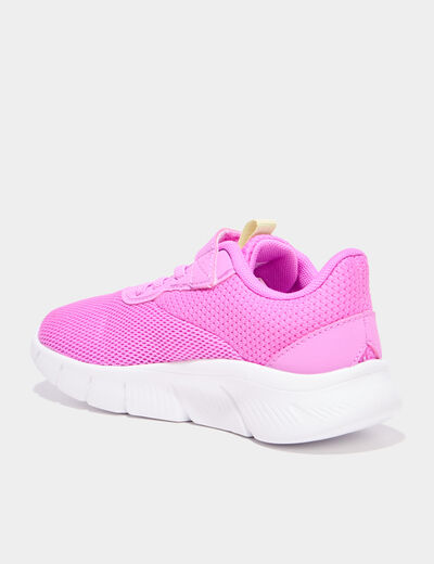 Baskets running scratchs Puma Flexfocus rose framboise fille