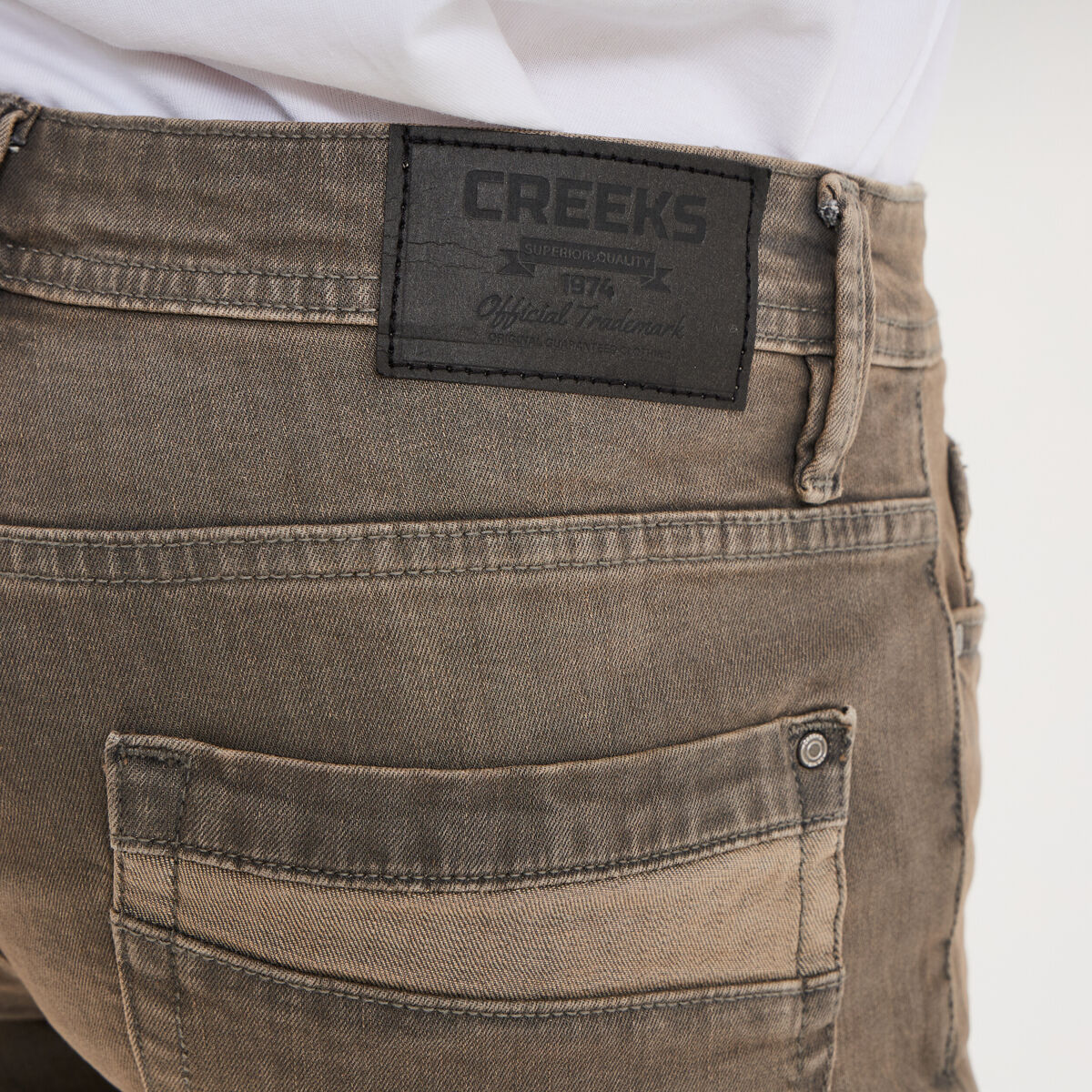 Bermuda short en jean regular denim gris homme