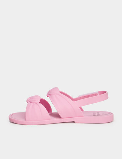 Sandales brides noeuds Wamea Beach rose fille