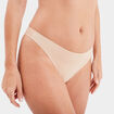String microfibre sans coutures beige femme