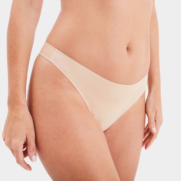string microfibre sans coutures beige femme String microfibre sans coutures beige femme