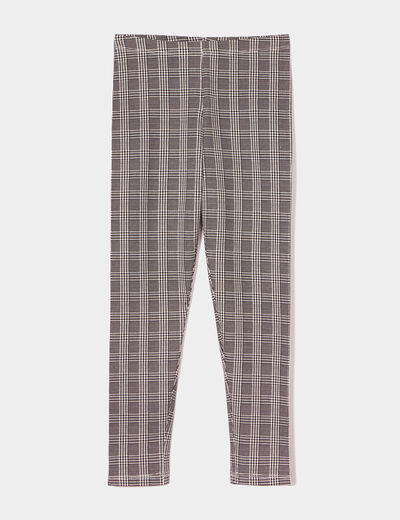 Legging long élastiqué coton blanc fille