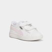 Tennis basses à scratchs Puma blanc fille