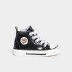 Baskets zipp&eacute;es montantes bout renforc&eacute; noir fille