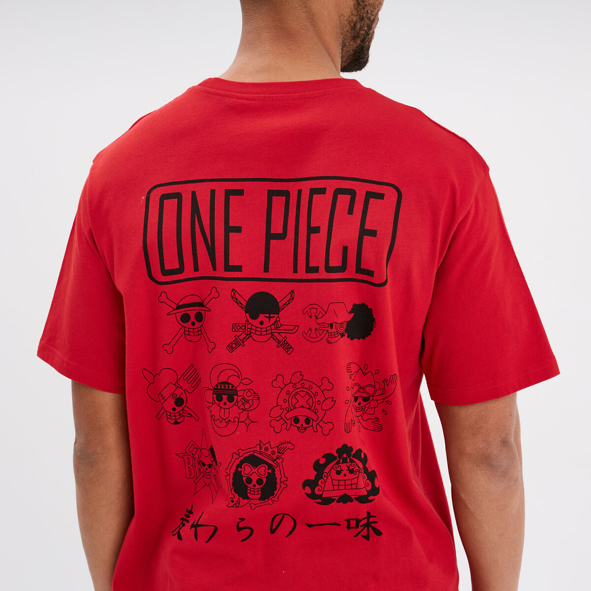 T-shirt manches courtes coton One Piece rouge homme