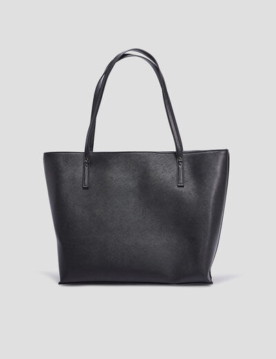 Sac cabas trapèze noir femme