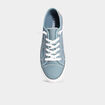 Tennis basses en toile à lacets bleu homme