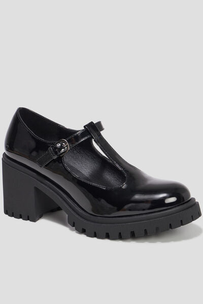 Loafers salomé vernies crantées Liberto noir femme