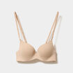 Soutien-gorge push-up microfibre beige femme