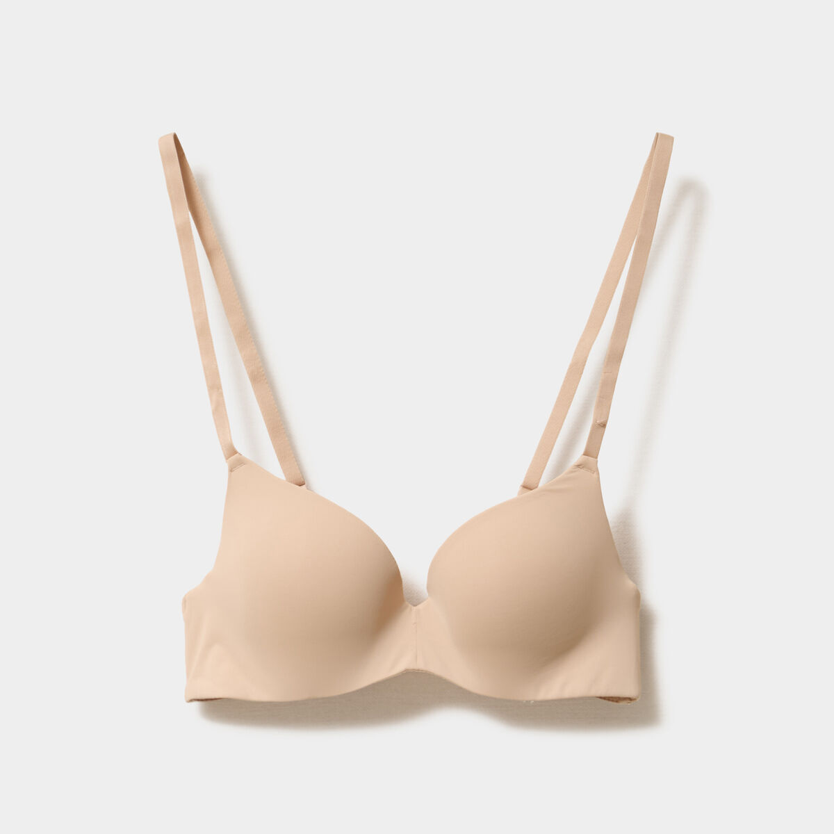Soutien-gorge push-up microfibre beige femme
