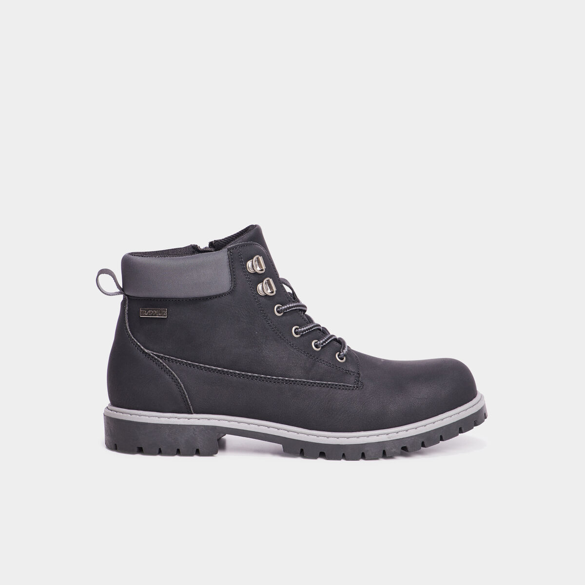 Boots crant&eacute;es zipp&eacute;es Trappeur noir gar&ccedil;on