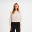 Sweat manches longues chiné sable femme