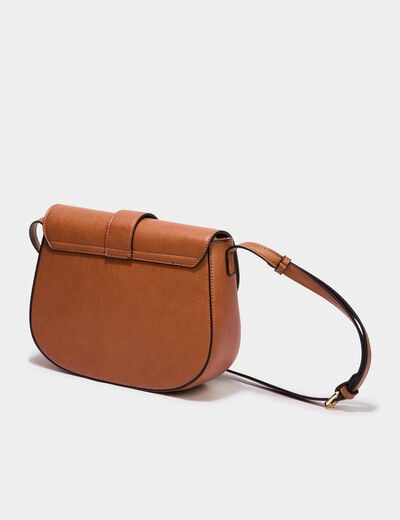 Sac besace en bandouli&egrave;re camel femme