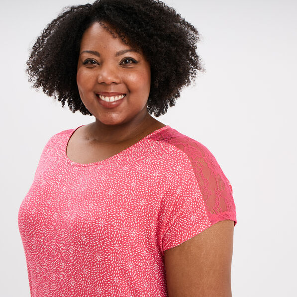chemise de nuit manches courtes rouge femmegt Chemise de nuit manches courtes rouge femme grande taille