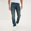 Jeans straight denim 5 poches denim dirty homme