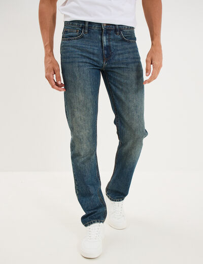 Jeans straight denim 5 poches denim dirty homme