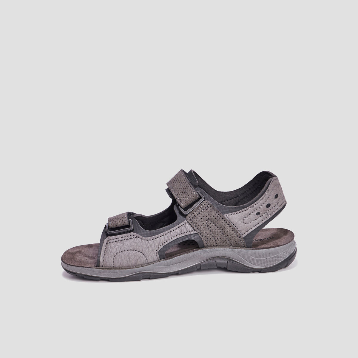 Sandales &agrave; scratchs gris fonc&eacute; homme