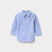 Chemise manches longues coton bleu ciel b&eacute;b&eacute; gar&ccedil;on